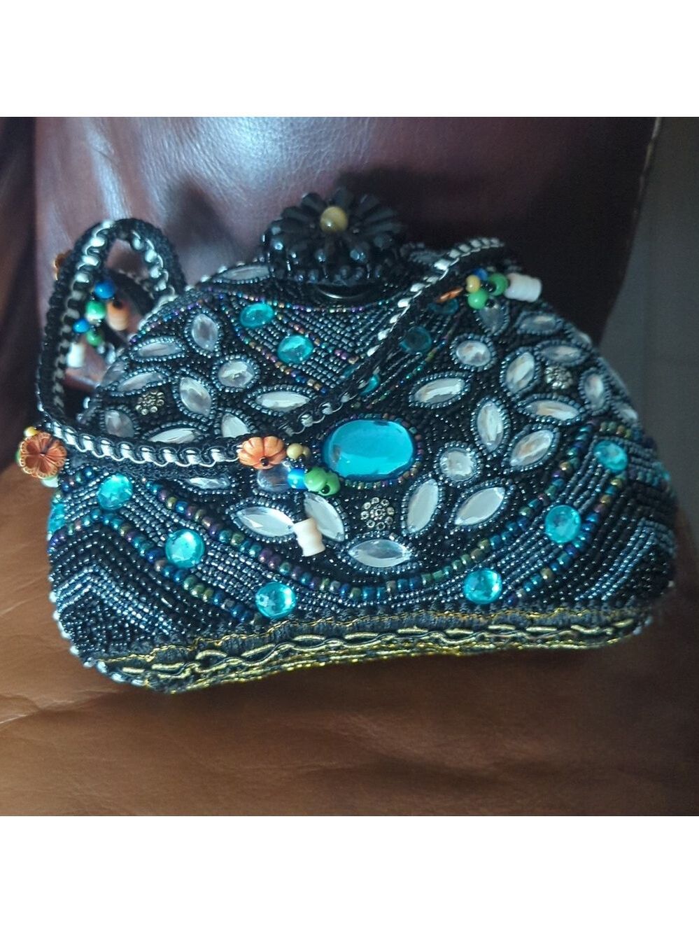 Handmade Beaded & Rhinestone Handbag - Picture 12 of 12